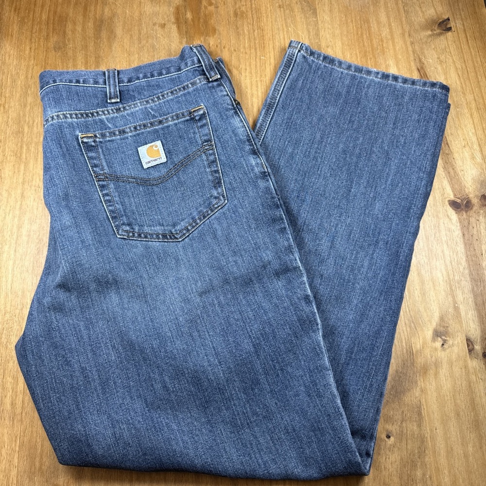 Carhartt 5-Pocket Workwear Jeans Mens 40x32 Blue Relaxed Denim 101483-980 Grunge